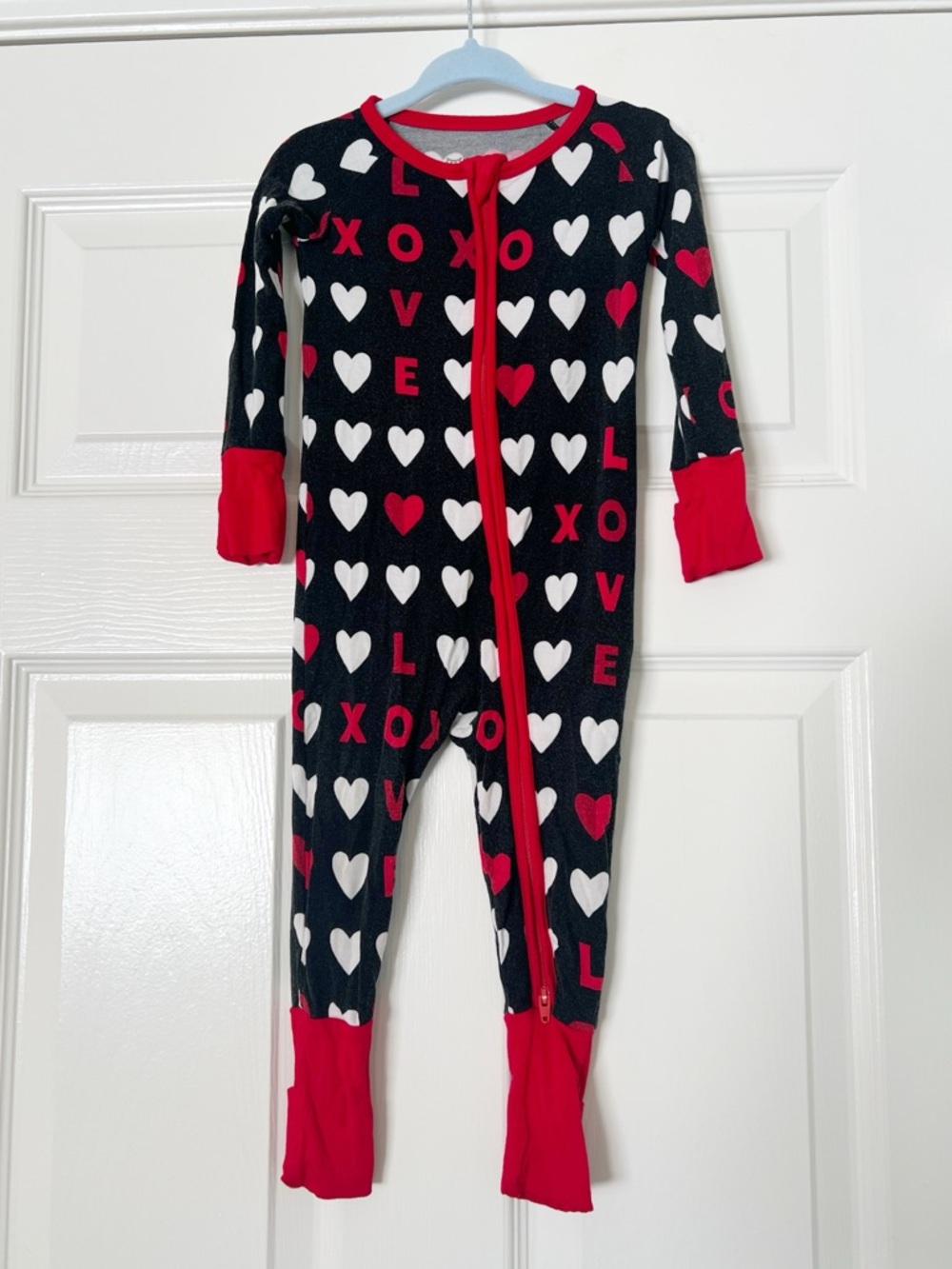 Little Sleepies Valentines XO Zippy 6-12 Months
